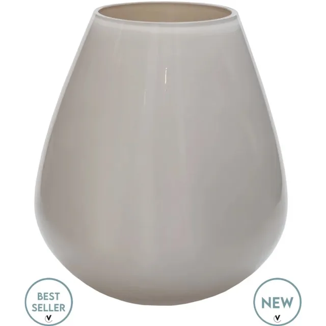 Vase The World Vaas Tasman - Small - Ivory - Beige - Glans - Ø18 x H20 cm