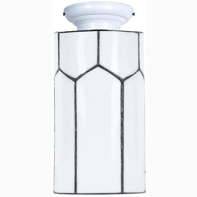 Coloured by Art Tiffany plafonnière wit met Gatsby - Art Deco Trade Zwart