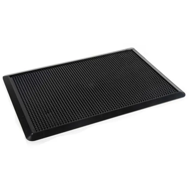 PLASTICFORTE deurmat Rubber - kunststof - rechthoekig - 40 x 60 cm - vuil afkloppen - ruwe mat - rechthoek - voordeur Zwart