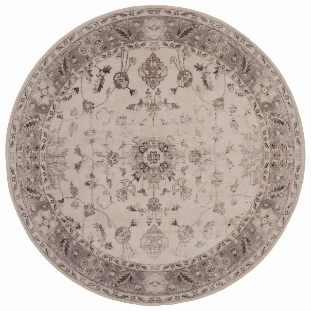 Ayyildiz Wasbaar vloerkleed Inka (rond, beige 1143) - ⌀ 120 cm