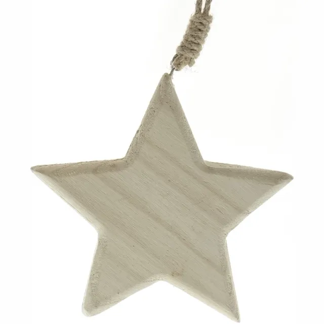 Scheulen Kerstster Beige Ø 15 cm - Zacht hout