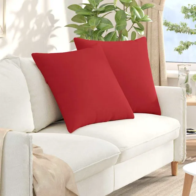 vidaXL Sofa Kussens 2 st Stof Rood 60 x 60 cm