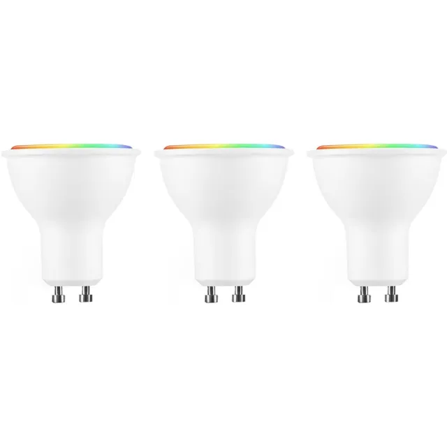 Modee Smart GU10 Led Lamp - 4.7W - Slimme Lamp - RGB en Kleurtemperaturen - App Bediening - WiFi LED Spot - 3 Stuks