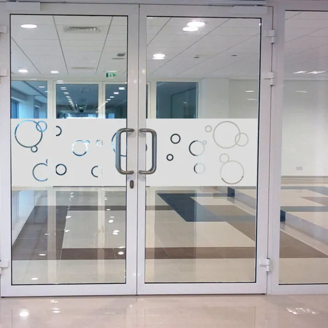 Ambiance Sticker Privacy raamfolie - Zeepbellen - Zelfklevende raamfolie voor ramen en douchedeuren - 55x200cm Transparant