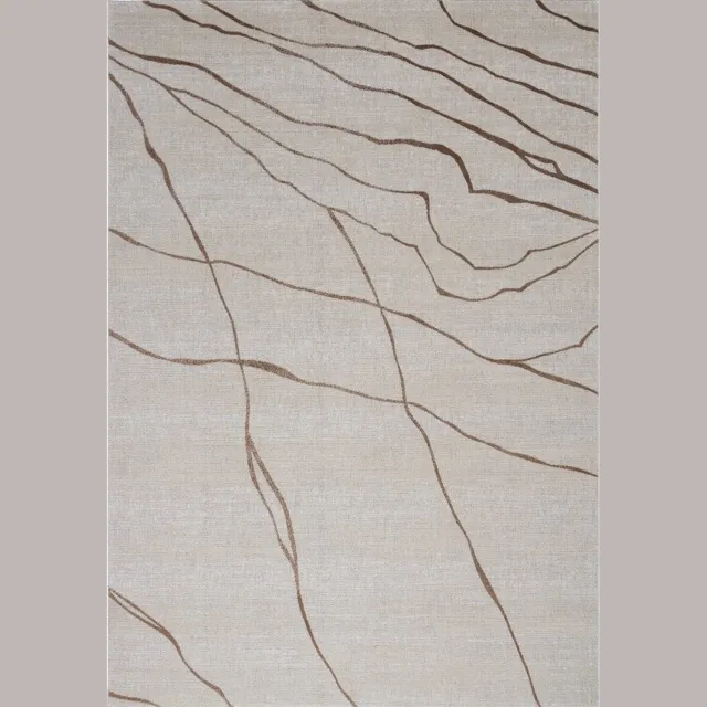 Acsento Jura Carrara Copper Vloerkleed - 160 x 230 cm - Beige - Rechthoekig - Polyester - Eetkamer, Woonkamer, Slaapkamer - Abstract - Modern, Design