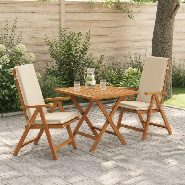 vidaXL Kussen voor stoel met hoge rug GEMERT 2 st 100% Polyester crème