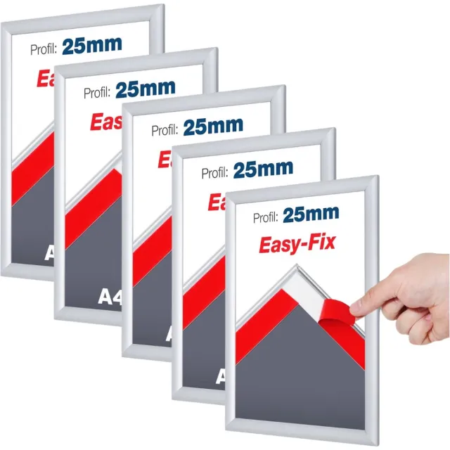 B Base Kliklijst A3 Zelfklevend 5 stuks Aluminium Zilver