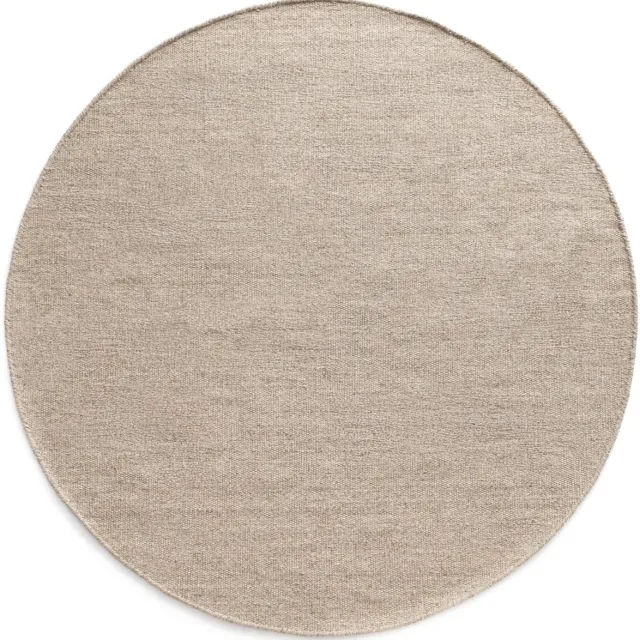 Nordic Weavers Rond wollen vloerkleed - Grund grijs 200