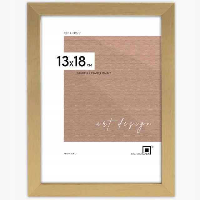 Lux* Gouden LUX Fotolijst 13x18 cm - Stijlvol MDF met Plexiglas