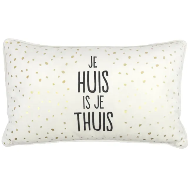 100%LEUK Sierkussen - Je huis is je thuis Warm wit