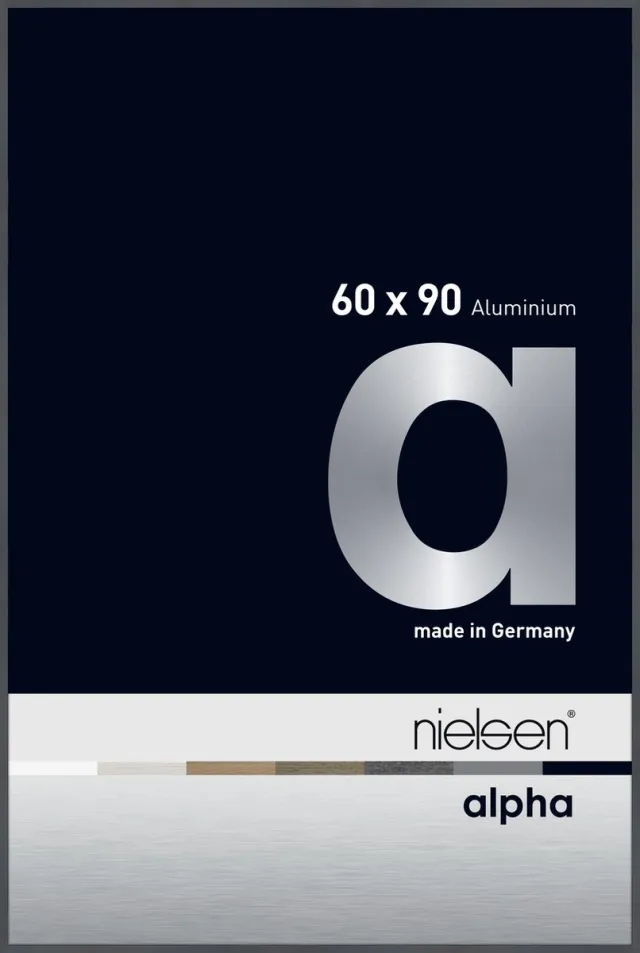 Nielsen Alpha Aluminium Wissellijst Glossy Dark Grey 60x90cm Donkergrijs-glanzend