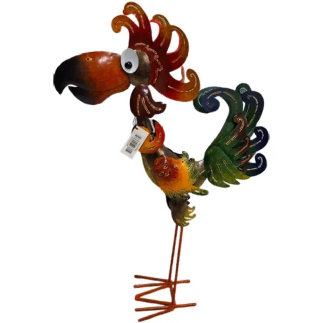 Art Bizniz Grote Metalen Tuinvogel – Tuindecoratie met Grondpennen – 150 cm Hoog Multi colour