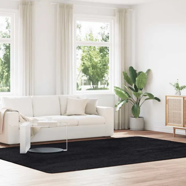 vidaXL Hoogpolig vloerkleed NAVARRA 240x340 cm polyester zwart, foto 2