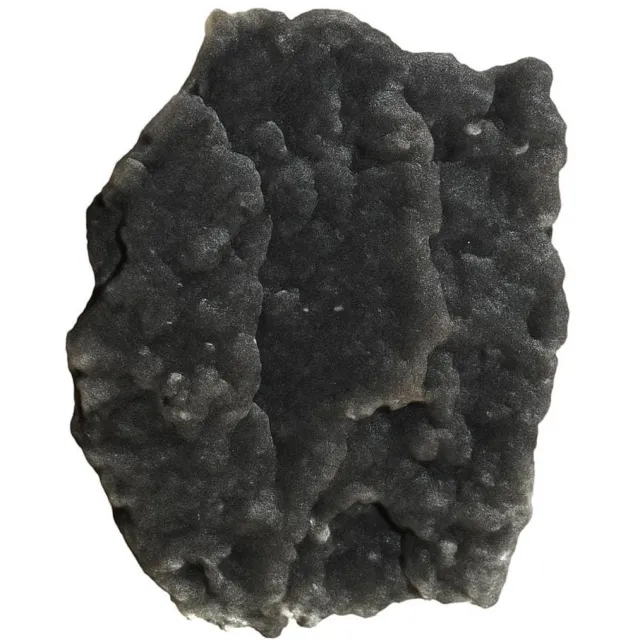 S4H Zwarte Druzy Chalcedoon (942 g) – Botryoïdale Structuur, Uniek Stuk Dusty
