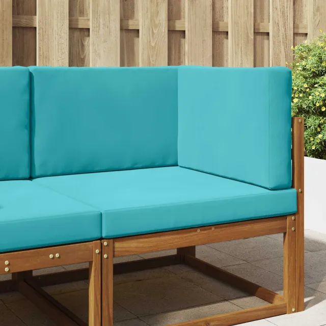 vidaXL Buiten bankkussen Stof Turquoise 80 x 80 cm