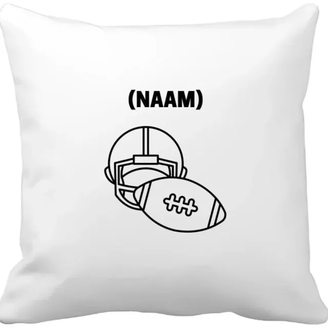 Akyol american football met eigen naam Kussen hoes - Sport - sporter - american footbaal - 40 bij 40 cm Multicolor