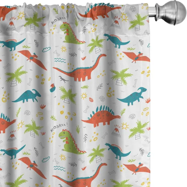 ABAKUHAUS Gordijnset Kleuterkamer – 2x75x175 cm – Microvezel – Veelkleurig Mehrfarbig