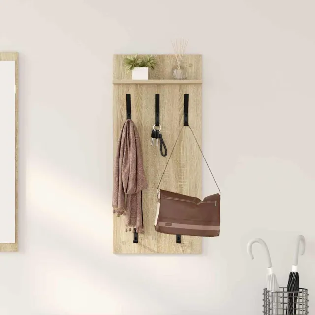 vidaXL Wandgemonteerde kapstok Sonoma Eiken 40 x 10 x 90 cm Beige