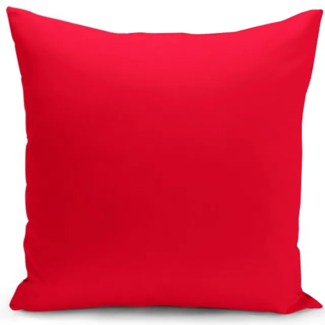 De Groen Home Kussensloop - kussenhoes - Sierkussenhoes - hoes voor sierkussens RUST - Velvet 50x50 cm - Effen rood - Fluweel - Aan beide zijdig bedrukt