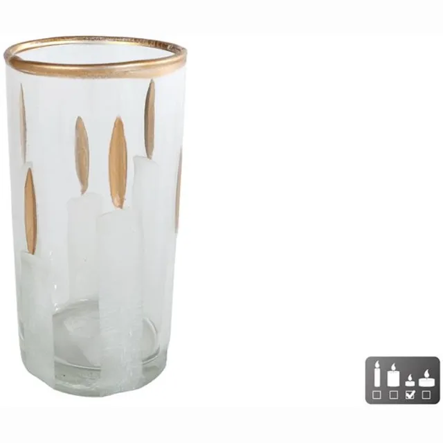 cosydecor Theelichthouder Candles glas 6x6x11,5cm transparant