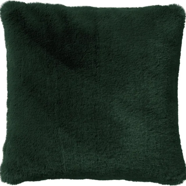 Dutch Decor ZAYA - kussenhoes 60x60 cm - bontlook - extra groot - Mountain View - groen - met rits - zonder binnenkussen Donkergroen