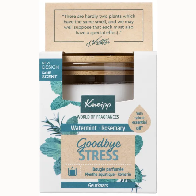 Kneipp Goodbye Stress Geurkaars Watermint-Rosemary Wit