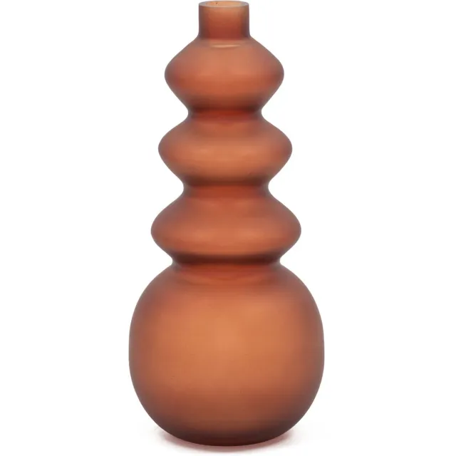 homebound by ky Glazen vaas roest | 30x13cm | bloemenvaas roest