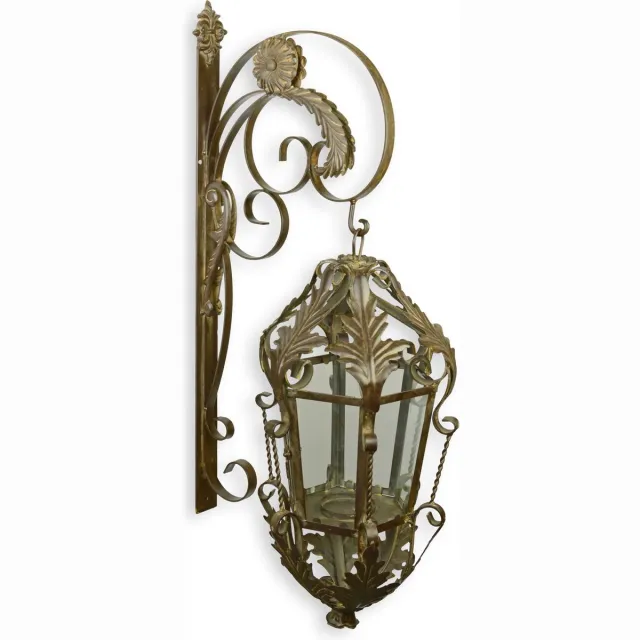 Wexdeco Metalen Hangend Windlicht bruin