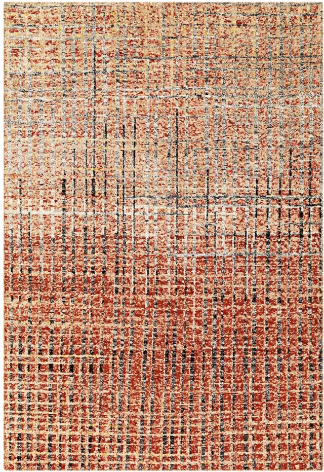 Padiro design laagpolig vloerkleed 170 x 240 cm - crème / offwhite - modern abstract ontwerp - voor vloerverwarming - van zijde en katoen beige