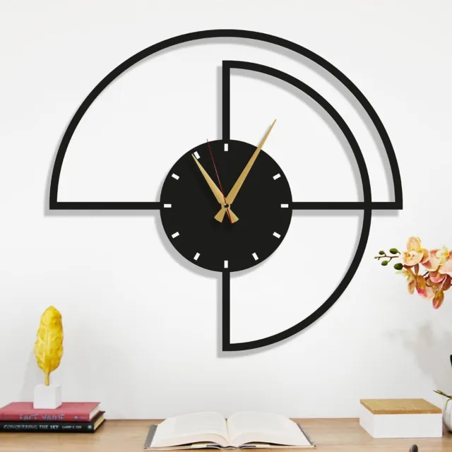 Thuys Klok – Wandklok Modern – Klokken – Industrieel – Zwart