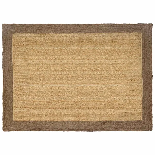 vidaXL Gebied Tapijt Grijs en natuurlijk 240 x 340 cm Jute