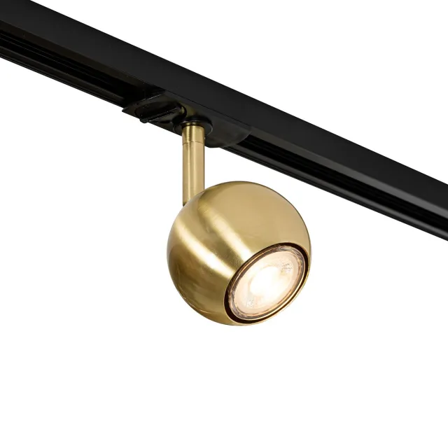 QAZQA gissi - Moderne Spot railsysteem verlichting, railverlichting geschikt voor led - 5 lichts - L 286 cm - Zwart Goud - Woonkamer | Slaapkamer | Keuken