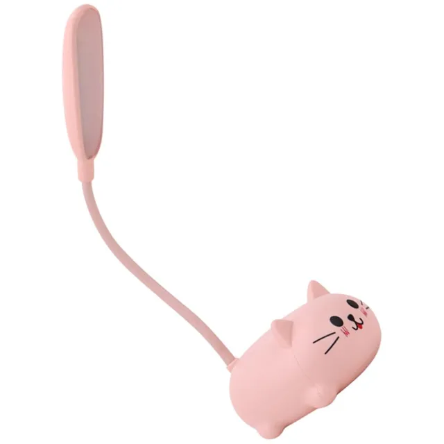 Ynkkvre Tafellamp - LED Bureaulamp - Student Bureaulamp - Bedlampje - Kat Design - USB Oplaadbaar - 360° Flexibel - Zachte Verlichting roze