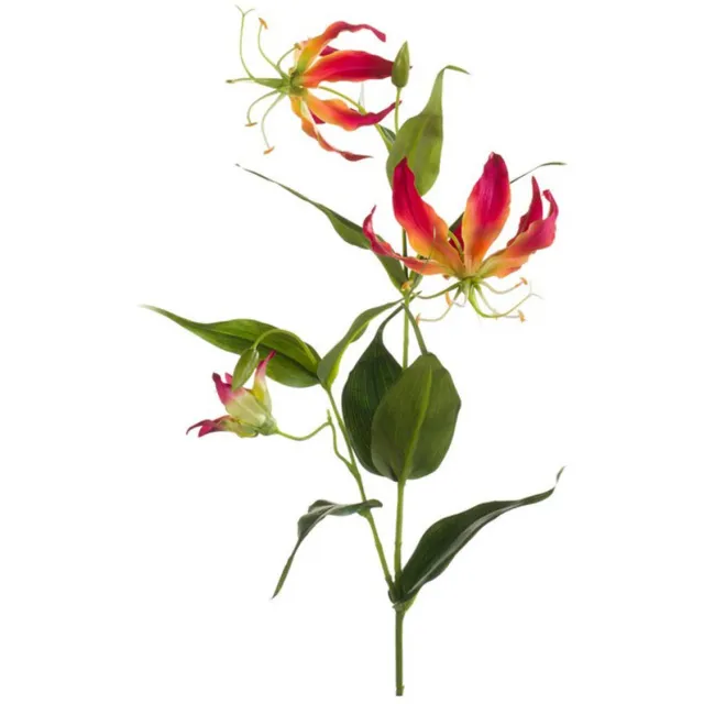 Emerald Kunstbloem Gloriosa 75cm geel - Kunstplant voor binnen