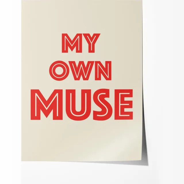 My Own Muse Poster - Poster 50x70 cm - Sfeervolle Wanddecoratie voor Woonkamer & Slaapkamer - Premium papier - zonder lijst Multicolor