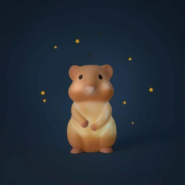 Moulin Roty Nachtlampje Hamster Puce & Pilou wit
