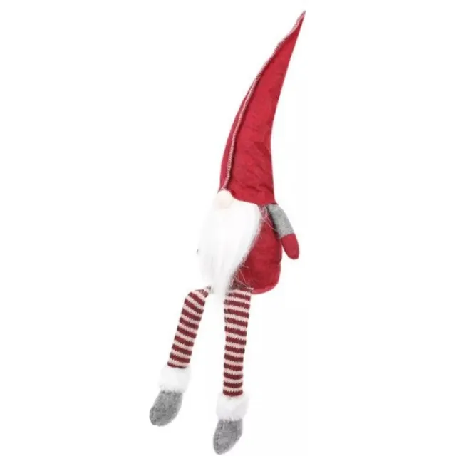 Ruhhy Kabouter - Zitttend - Kunststof - Rood - 40CM - Gnoom - Kerstdecoratie - Kerst kabouter