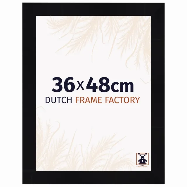 Dutch Frame Factory Fotolijst 36x48 cm - MDF - Zwart Hoogglans - Praag
