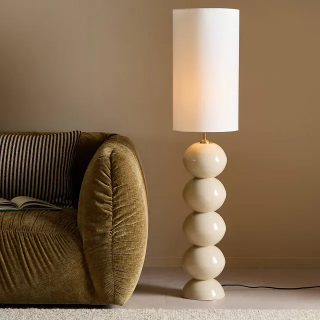 NOUS Living vloerlamp Jolie (Ø30x135 cm) Crème