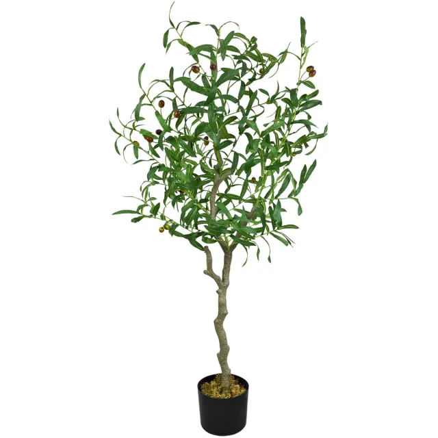 Decovego Kunstolijfboom, Levensechte Uitstraling, Kunstplant, 125 cm, voor Binnengebruik, Onderhoudsvriendelijk & Allergievriendelijk
