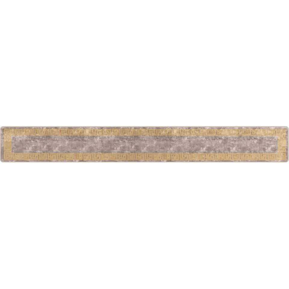 vidaXL Vloerkleedloper MARSA Grijs en Goud 50 x 400 cm