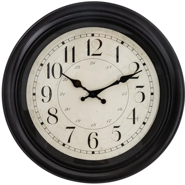 Atmosphera Retro wandklok Ø39 cm, stil uurwerk Zwart