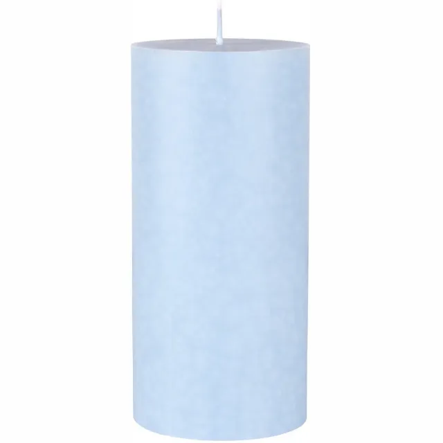 Duni Lichtblauwe cilinderkaarsen/stompkaarsen 15 x 7 cm 50 branduren - geurloze kaarsen blauw licht