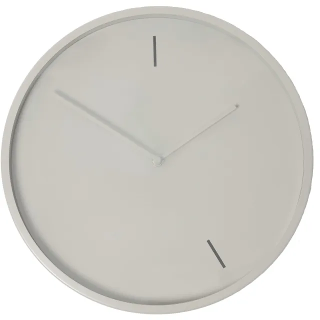 Boring Collection Wandklok - Minimalistisch Design - Kantoor Klok - Stille Klok - Diameter 35cm - Grijs