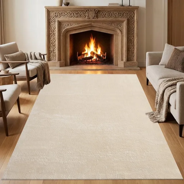TapisTrend Harig tapijt Beige 240x340 cm Effen, wasbaar, antislip vloerkleed met een zachte pool van 19 mm voor de woonkamer, slaapkamer en eetkamer