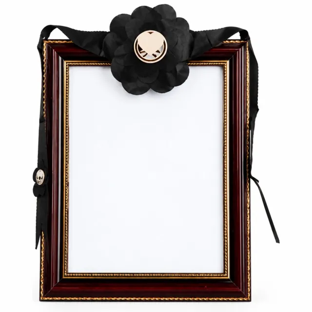 SWGOTA Zwart-rode staande fotolijst met bloemdecoratie, 7 inch, 17,8 x 12,7 cm Zwart;Rood