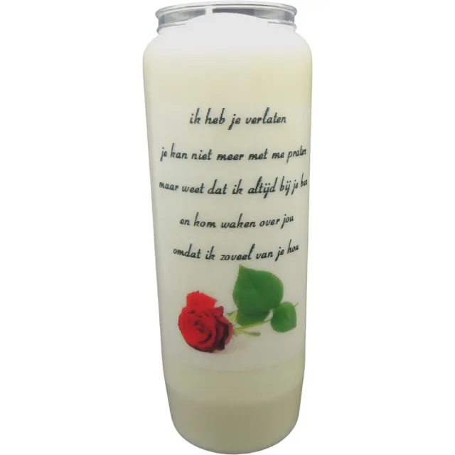 Partijhandel RODO Noveenkaars Spreuk 003 - 9 dagen brander (5 stuks) wit