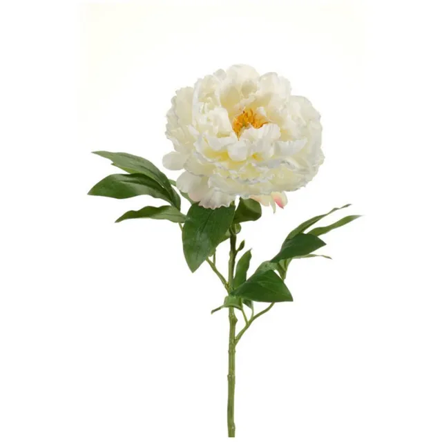 Emerald Kunstbloem Pioenroos 65cm wit - Kunstplant voor binnen
