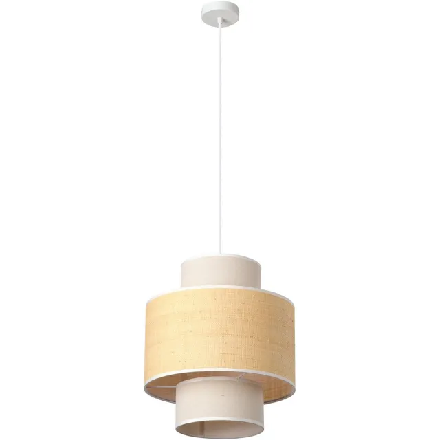 Osram DECOR Wrap Cilinder Hanglamp E27 Beige 350mm diameter, Raffia en Bast met linnen hanglamp