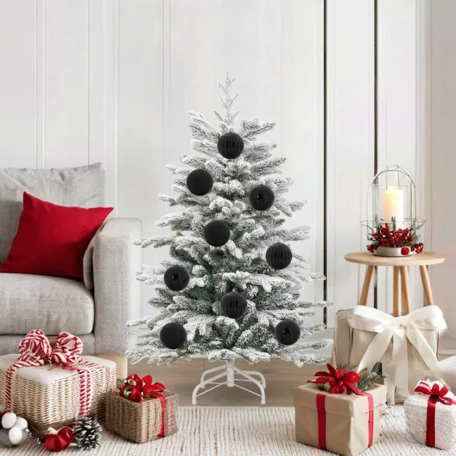 vidaXL Kerstbal Set XL 15 st Zwart Dia. 10 cm Kunststof